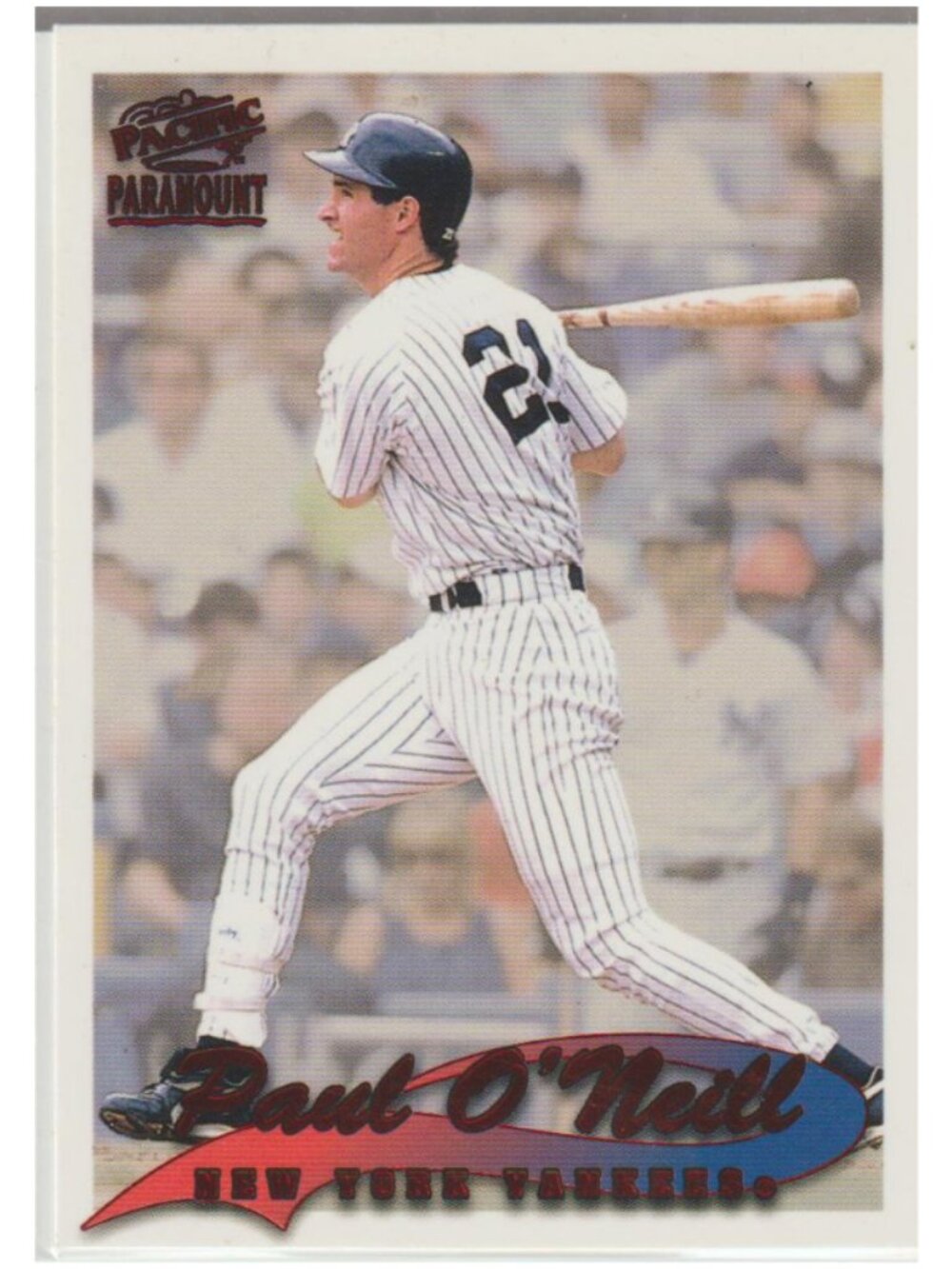 Rare Paul O’Neill 1999 Pacific Paramount Red Foil Parallel #165